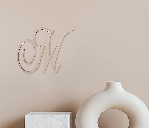 Miniatura 5 de Letras de madera cursiva para decoración de pared, varios tamaños, calidad premium y duradera, corte láser, diseño sin terminar, ideal para pared,