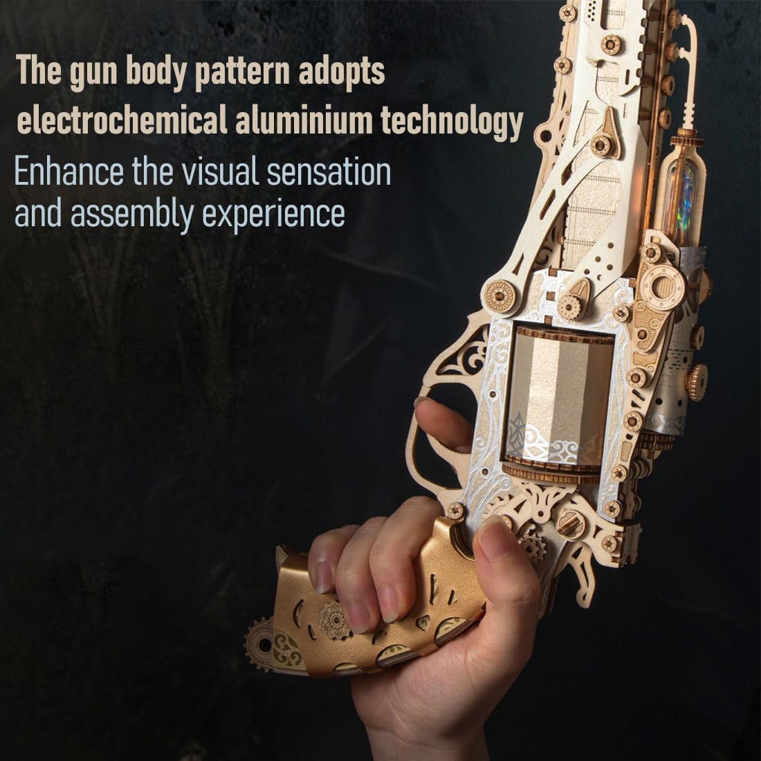 Amazon | 男性へのギフト、リボルバー3D木製パズルキット、木の弾丸と