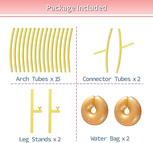 Miniatura 4 de Soporte de fondo redondo de 7.2 pies, color dorado, kit de arco de globos circulares, kit de arco de globos de boda con base de soporte, arco de