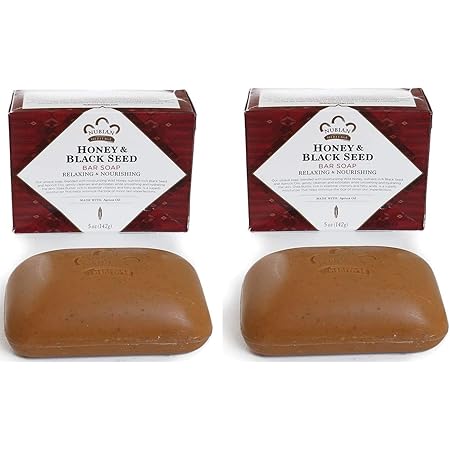 Nubian Heritage Soap Bar, Honey and Black Seed, 5 Ounce (2 Pack)