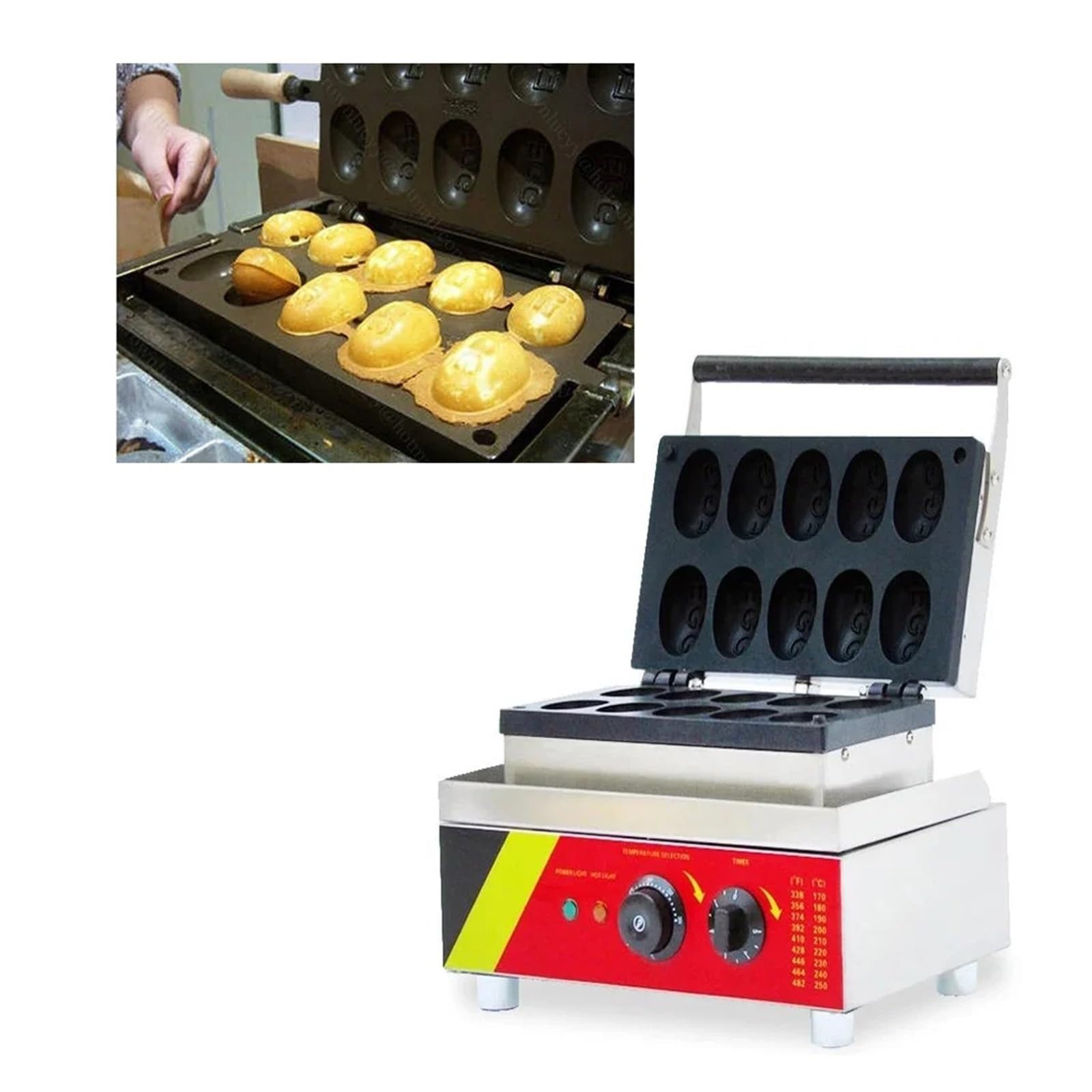 Elektryczna Gofrownica 10 Szt. Mini Jajeczna Dorayaki Machine Waffreras Kitchen Home Appliance Snack Gaufriers Jednolita Dystrybucja CiepłA