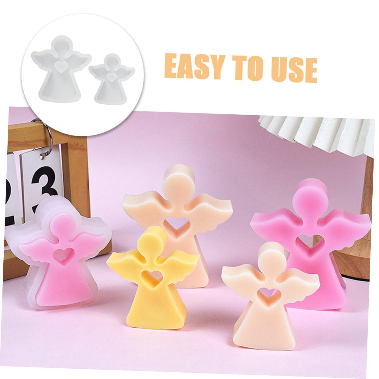 DOITOOL 5 Set Stampo Silicone Per Forma Da Materiale Resistente E Flessibile Per Fai Da Te E Decorazioni Artigianali Per Profumate E Lavoretti 2 Pezzi * 5