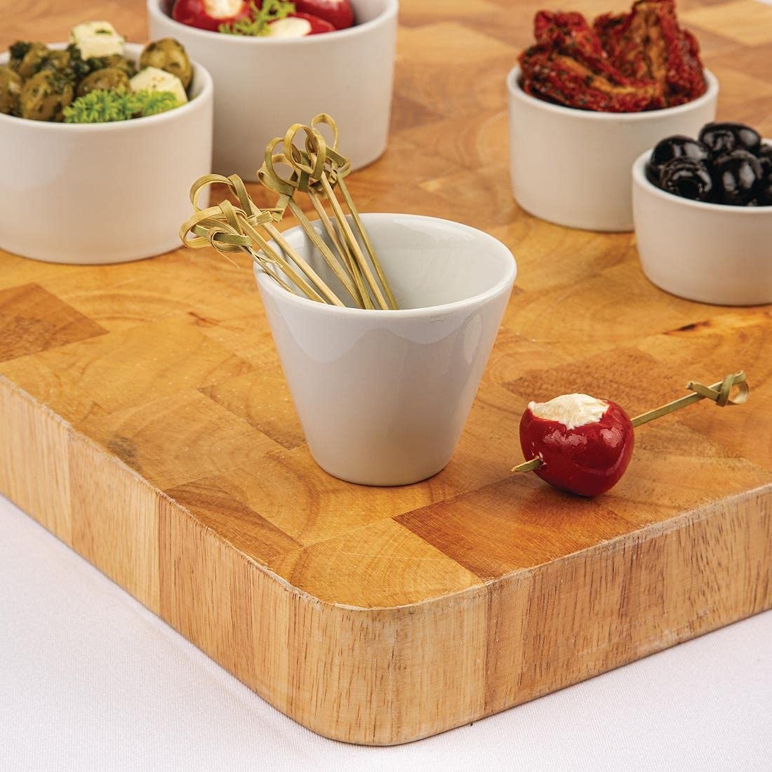 Olympia Ramequin conique blanc Whiteware 70 mm/2,75 pouces/98 ml/3 oz (lot de 12), blanc, porcelaine entièrement vitrifiée, casserole, passe au micro ondes et au lave vaisselle, certifié BS4034, CM164