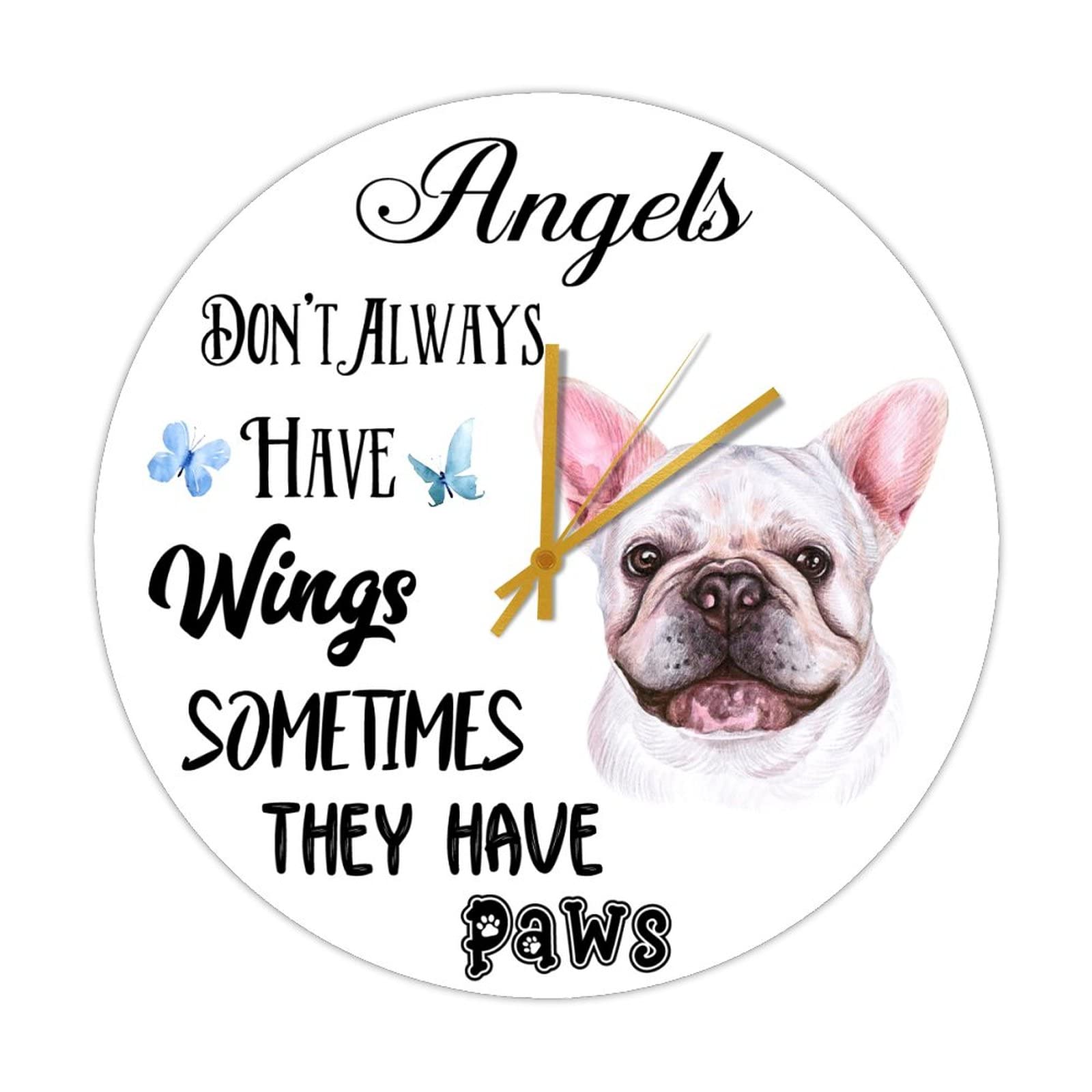 Horloge ronde en bois rustique déco murale suspendue animaux à piles