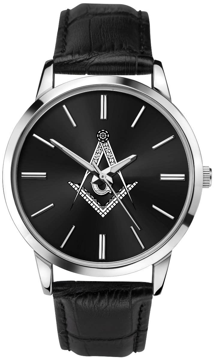 Orologio Massonico Uomo Sekonda con Quadrante Bianco e Cinturino