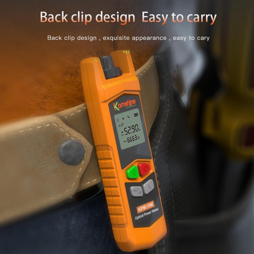 -70+10dBm Fiber Optic Cable Tester Portable Optical Fiber Power Meter Komshine KPM-11M 2.5mm Universal Connector