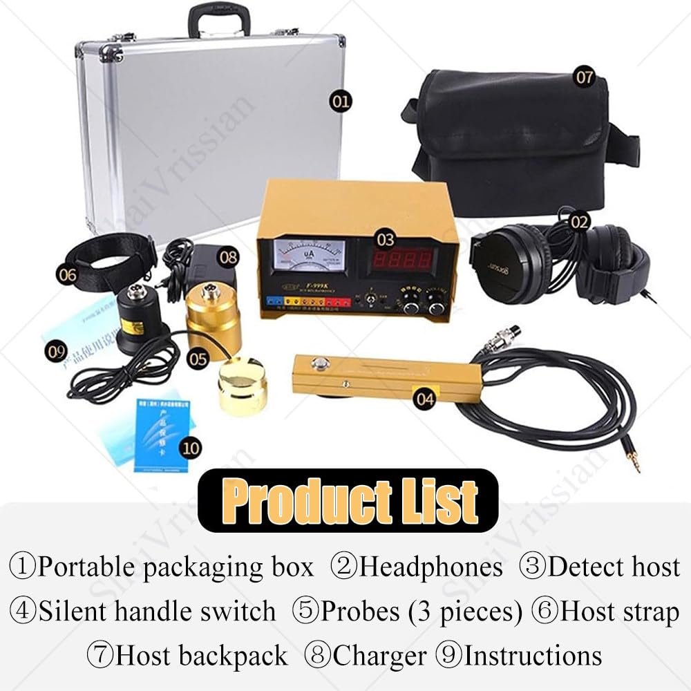 Detector Profesional De Fugas De Agua Subterránea | Sensor Geófono Eléctrico,Profundidad 2m,4 Niveles,0-100db,Para Fontanería,Viviendas,Piscinas,Exterior