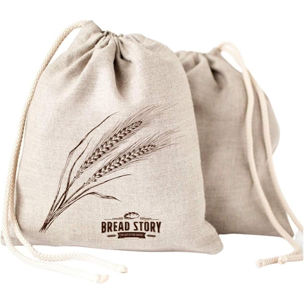Aundhegrtt Reusable Bread Bag 2pcs, for Homemade Handmade Bread Storage, Environmentally Friendly Design