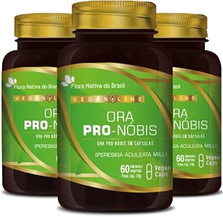 KIT 3X Ora Pro Nobis Vegano 500mg 60 Vegan Caps - Flora nativa