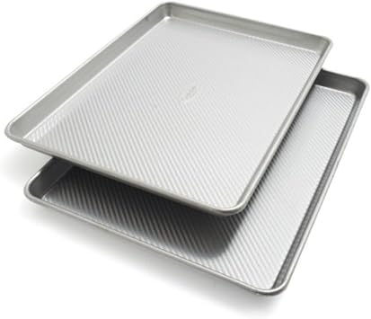 Sur La Table Commercial Sheet Pan Set, 2-Piece Heavy-Duty Aluminized Steel Pans Made in USA