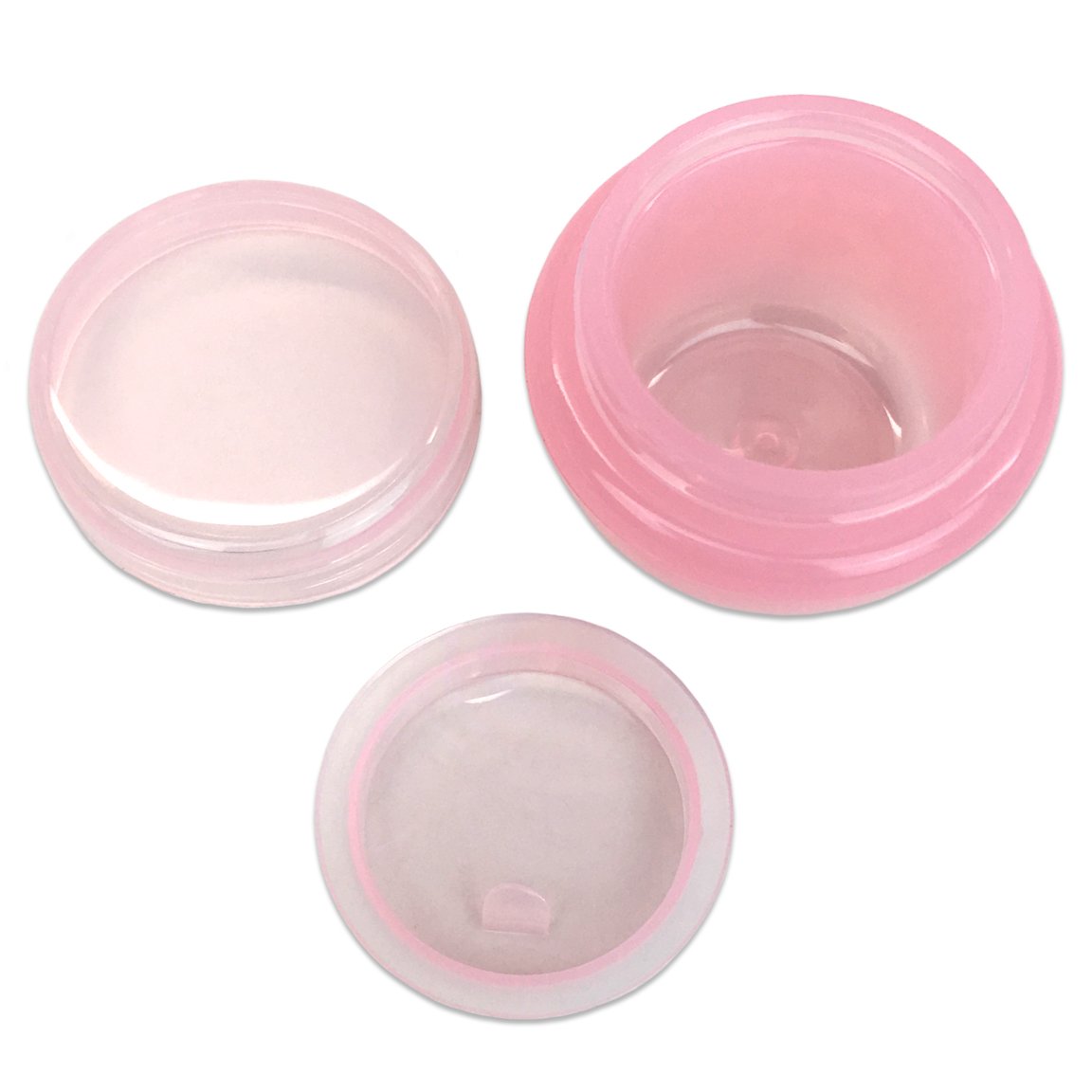 Beauticom® 10G/10ML Frosted Container Jars with Inner Liner for Scrubs, Oils, Salves, Creams, Lotions, Makeup Cosmetics, Nail Accessories, Beauty Aids - BPA Free (72 Pieces, Pink) 4