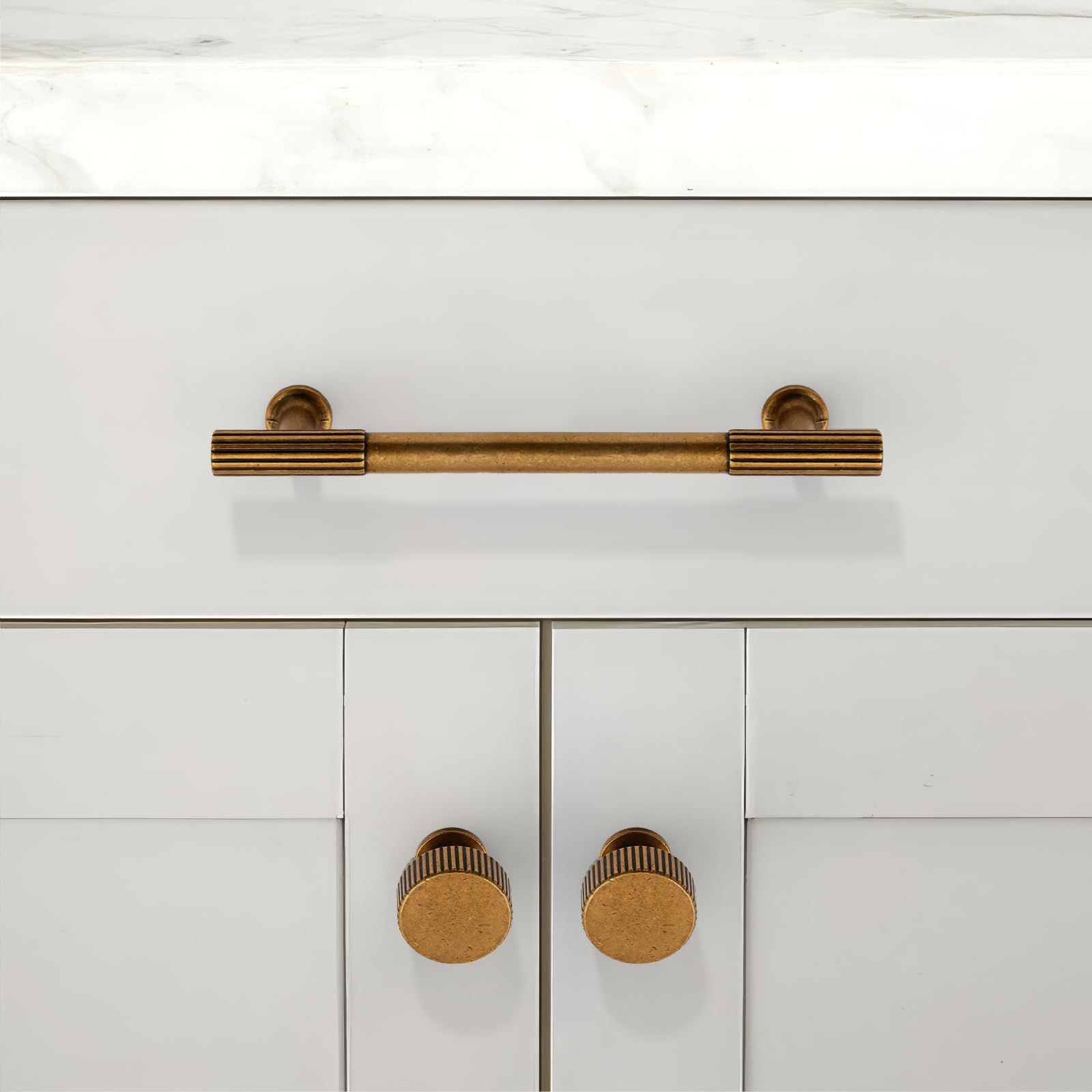 BEROSSA Antique Iron Cabinet Knobs Vintage Iron Drawer Knobs, 10 Pack 1-1/4 Inch, 2510 Single Hole Cabinet Pulls For Kitchen Cabinets Drawers Bedroom Dresser Cupboard Bathroom Vanity - View #12