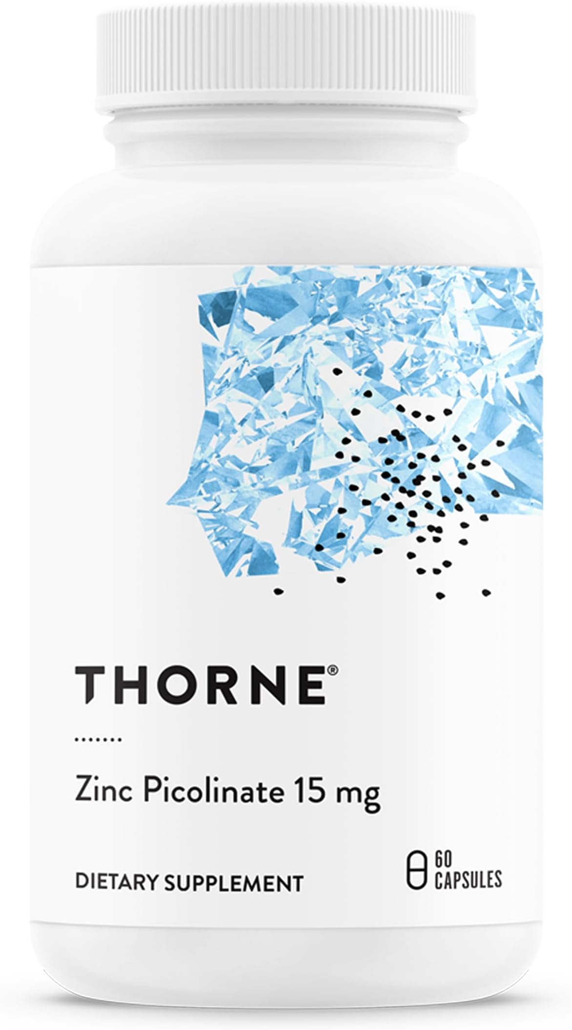 THORNE - Zinc Picolinate 15 mg - Highly Absorbable Zinc Supplement - Supports Immune System, Eye, Skin & Reproductive Health* - Third-Party Certified - Gluten, Dairy & Soy-Free - 60 Capsules