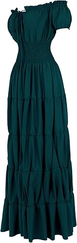 Miniatura 2 de Parlsdy - Vestido de campesina pirata renacentista para mujer, vestido largo irlandés bohemio, vestido medieval