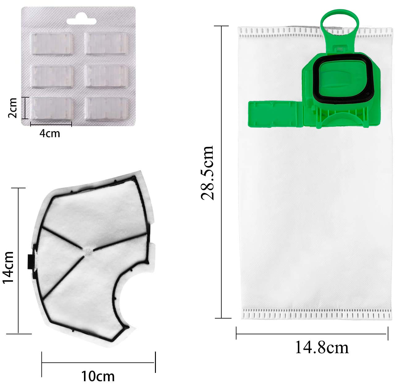 Kit di Ricambi Sacchetti per Folletto VK140 VK150 con Filtri