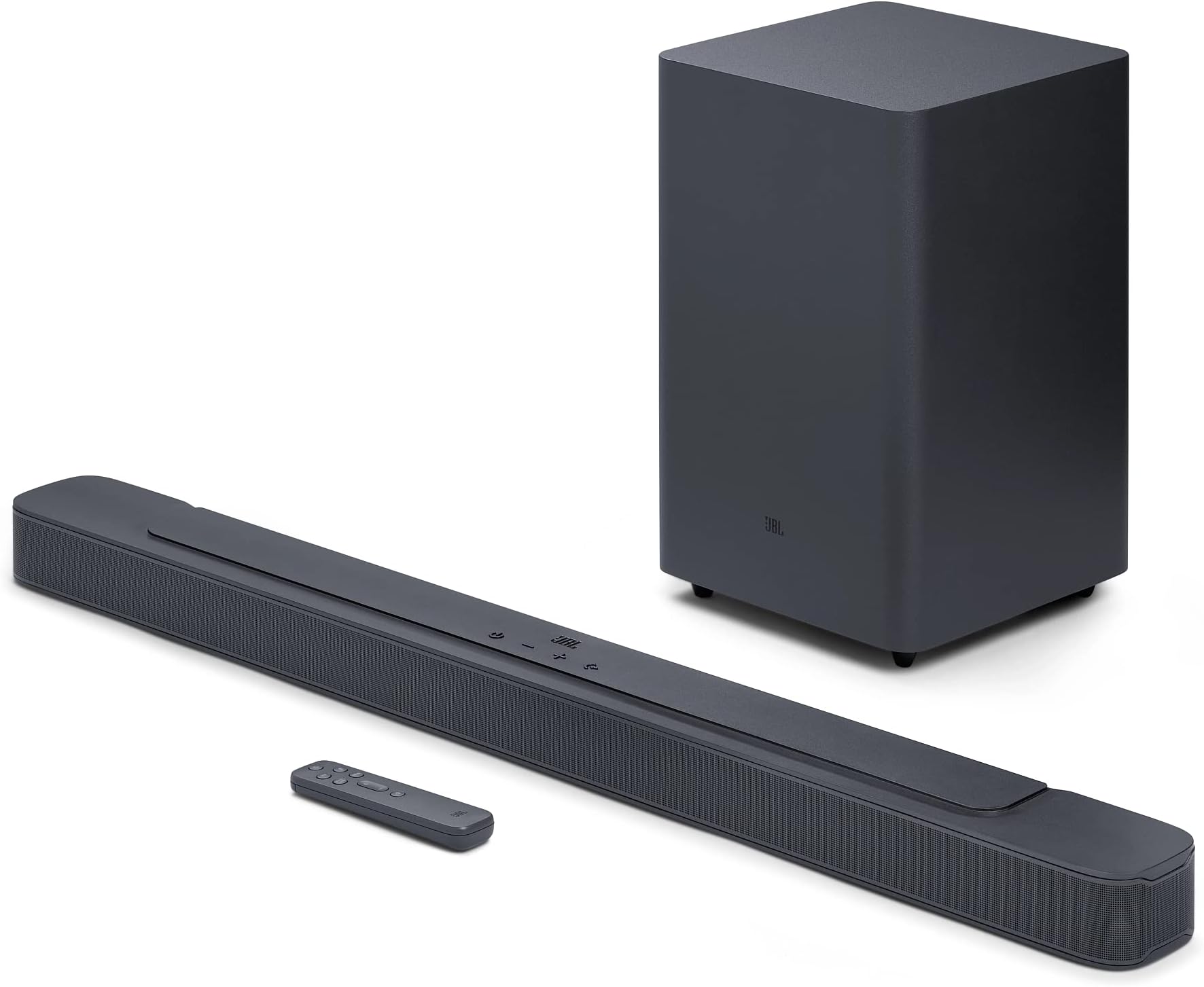 Bar 2.1 Deep Bass (MK2) 2.1 Channel Soundbar with Wireless Subwoofer, 300W Total Power, Immersive Surround Sound, Built-In Dolby, Bluetooth Stream, HDMI/Optical Connect - Black, JBLBAR21DBM2BLKUK
