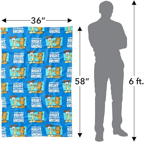 Miniatura 10 de LOGOVISION Garfield Never Ever Wrong - Manta polar de 60 x 80 pulgadas