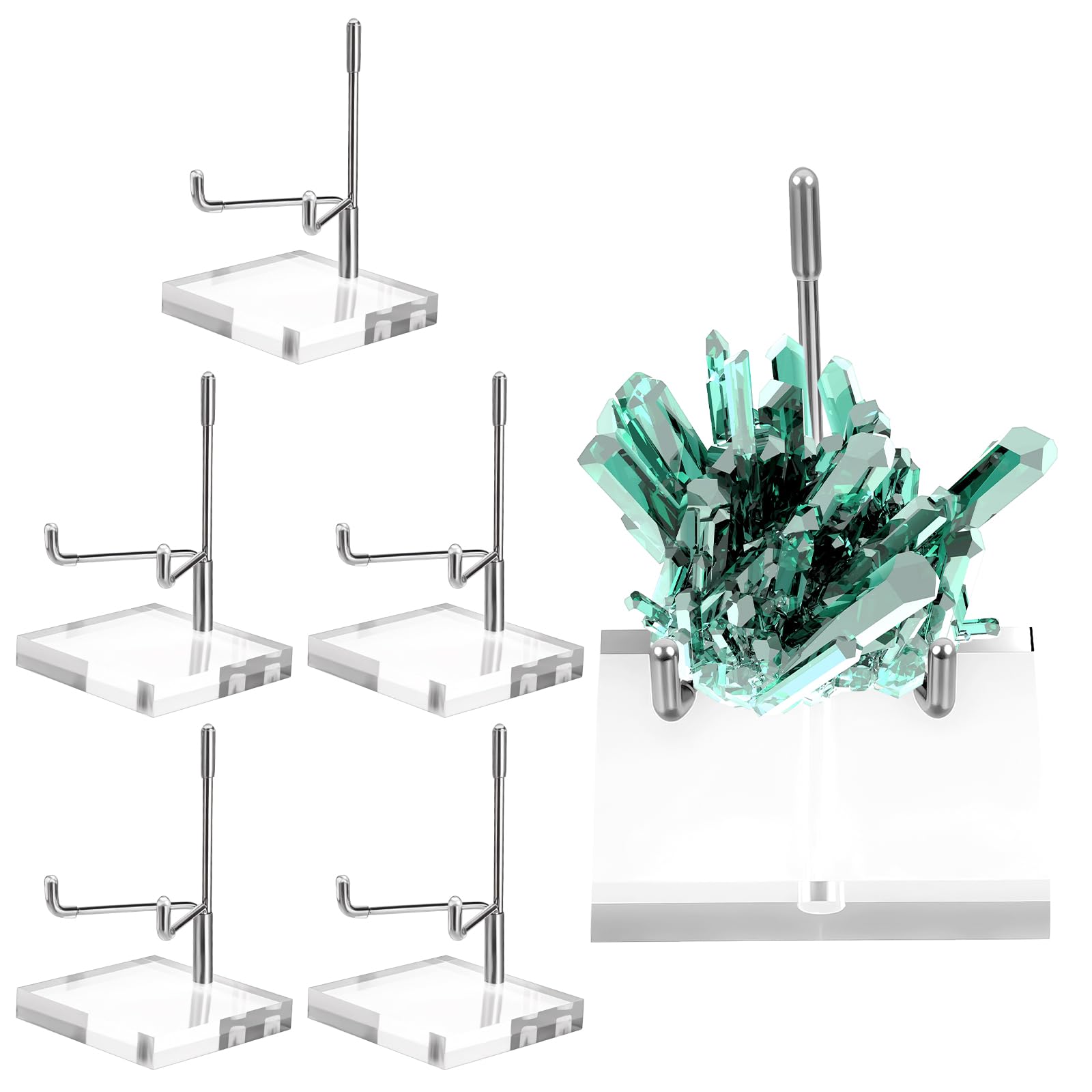 Photo 1 of Pafeooui Acrylic Easel Stand, 6 Pcs, Silver