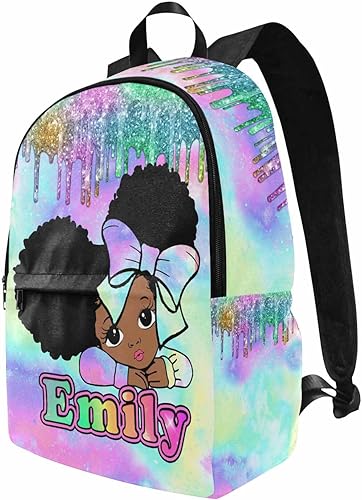 Miniatura 2 de Mochilas escolares unisex casuales personalizadas, mochila de corazón y unicornio, bolsas de bebé personalizadas para mamá, Multi07, talla única ,