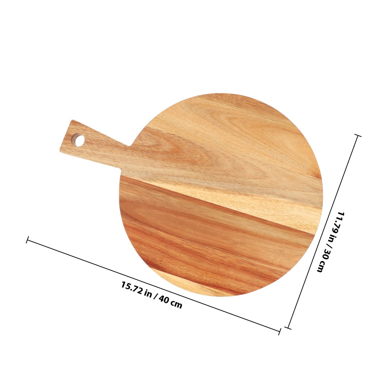 CRAFTHROU Tagliere Facile da Pulire Rotondo con Manico in Legno Resistente alle Crepe per, Formaggio e Domestica