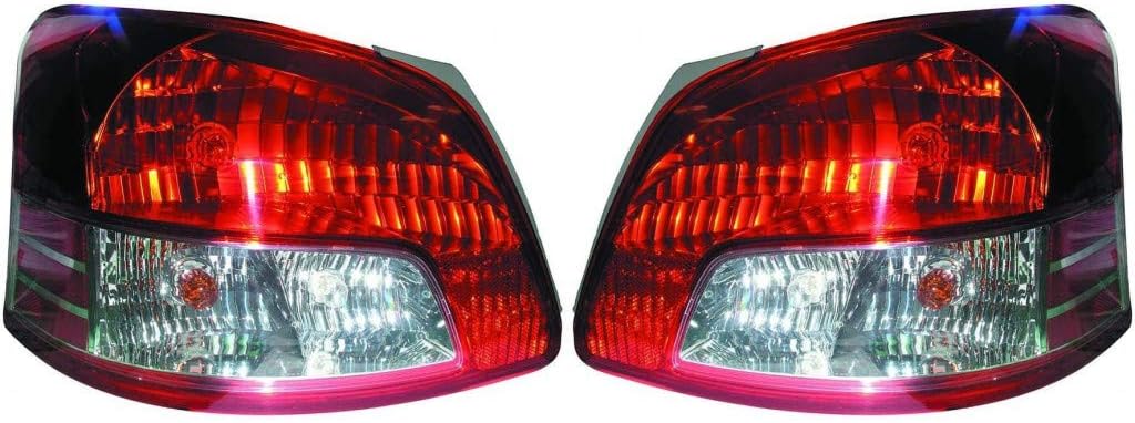 CarLights360: For 2007-2012 Toyota Yaris Tail Light Assembly Driver Side Base Model Sedan Clear and Red Lens DOT Certified For TO2818133