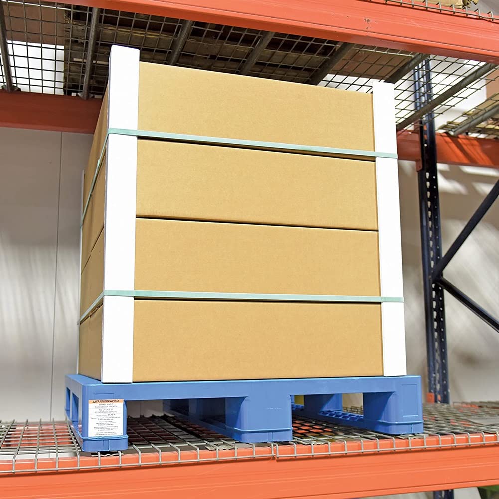 Schwere Du-Kunststoffpalette, 80 x 80 x 12 cm, wasserdicht und feuchtigkeitsbeständig, perfekt für Lager, industrielle Umzüge, Verpackungen und Waren (Farbe: Rot)
