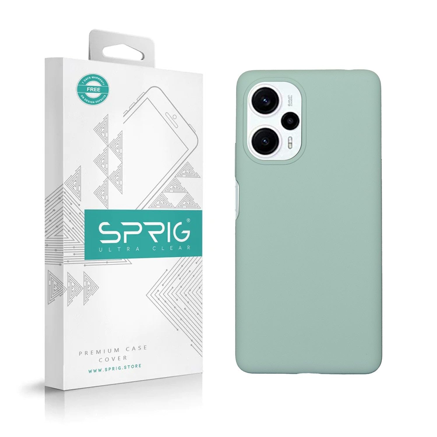SPRIG Compatible with Poco F5 5G Phone Liquid Silicone Cover Premium Back Cover Drop Tested Shock Proof Mobile Case for Men, Women, Boys and Girls with Camera Protection (Pastel Light Green) (B0CCP8ZMM7) Amazon Price History, Amazon Price Tracker