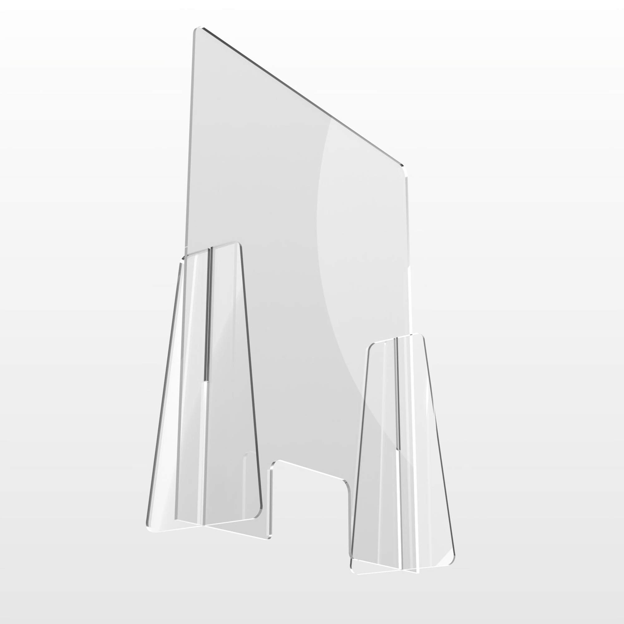 BARRIERA IN PLEXIGLASS | Varie Dimensioni | Plexiglass 5 mm | Protezione da Bancone Scrivania | OTTIMA QUALITÀ | MADE IN ITALY (L 100 x A 75)