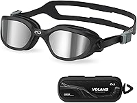 Vista 11 de COPOZZ Gafas de natación para mujeres adultas, gafas de natación para mujeres y hombres, antivaho sin fugas, protección UV para adultos