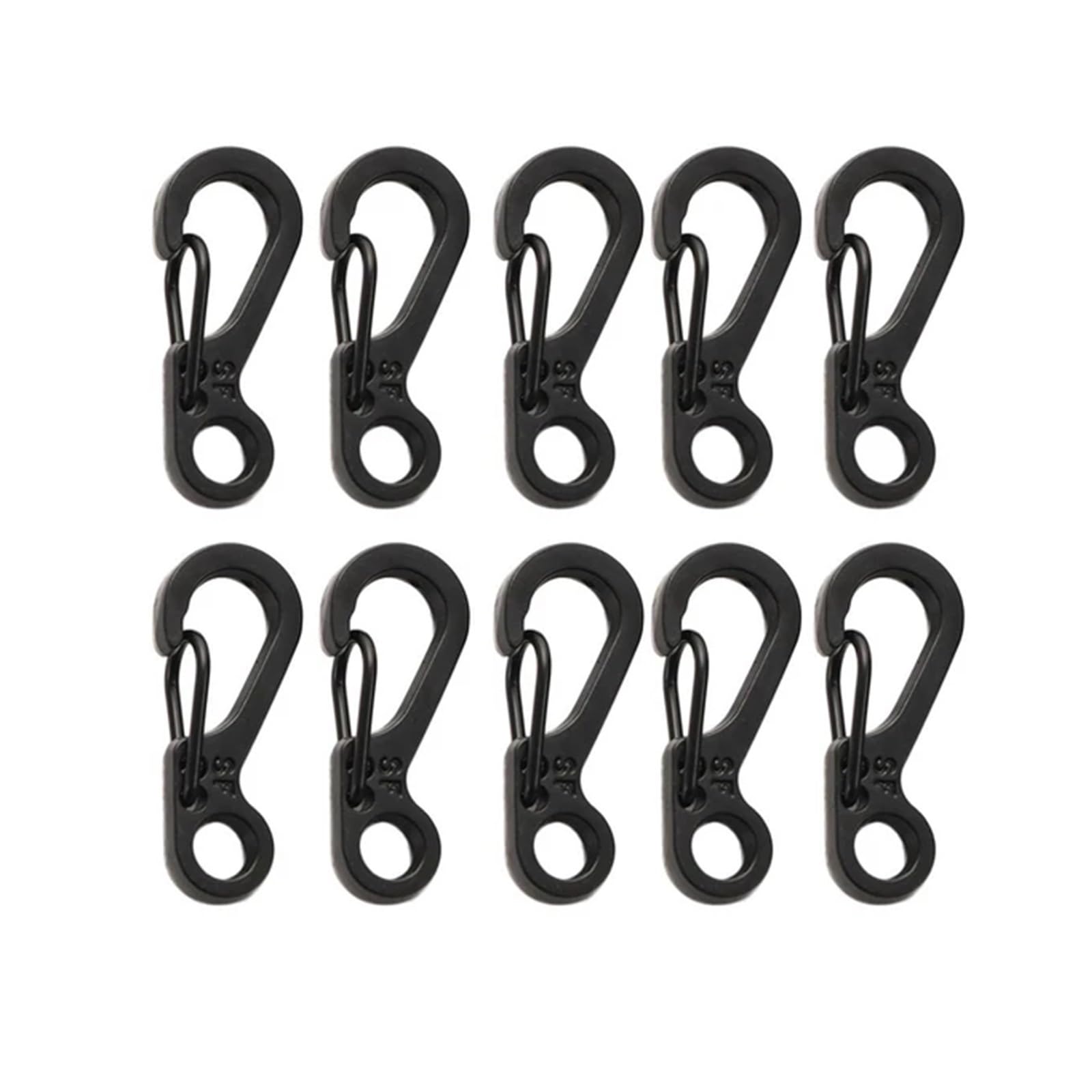 Uoxhfdh Black Mini Stainless Steel Keychain Spring Clip Hook Carabiner(Black)