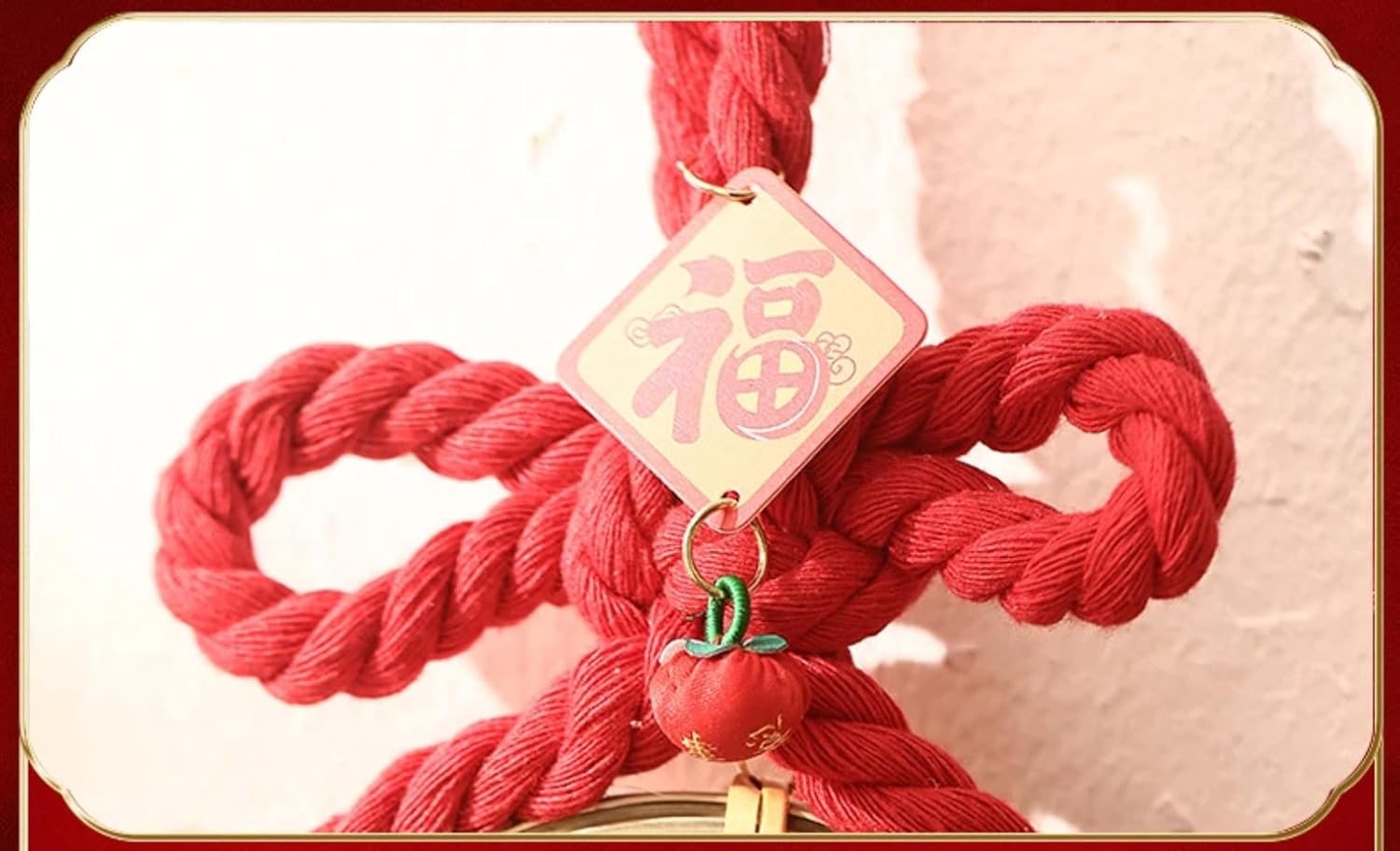 New Year's Blessing with Ten Thousand Characters Knot Door Handle Pendant