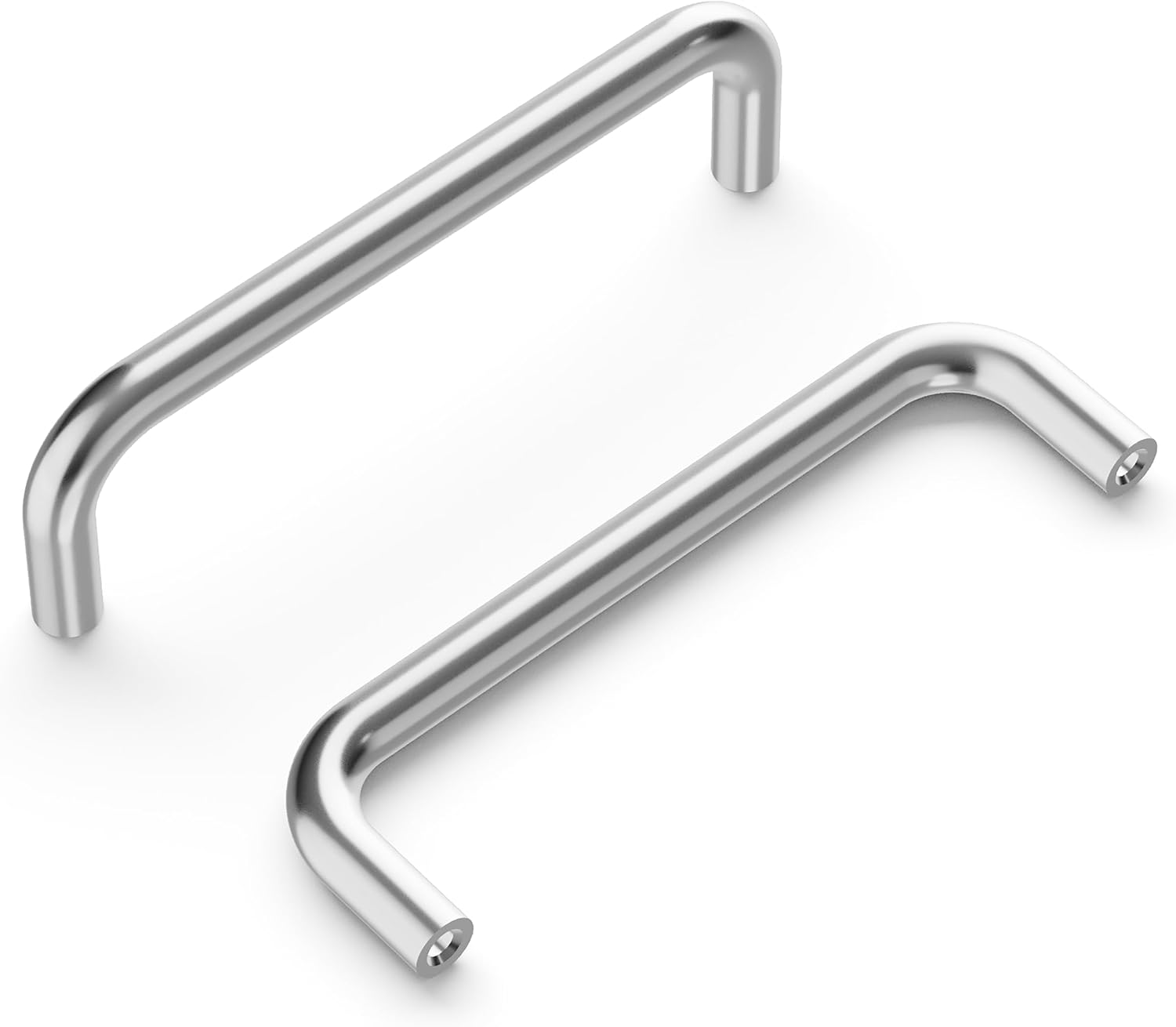 Hickory Hardware 1 Pack Solid Core Kitchen Cabinet Pulls, Luxury Cabinet Handles, Hardware for Doors & Dresser Drawers, 3-3/4 Inch (96mm) Hole Center, Chrome, Wire Pulls Collection