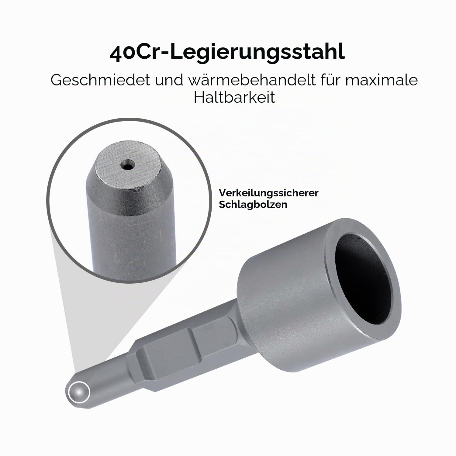 TOPWAY 65A Jack Hammer Star Picket Pfosten Driver Treiber Meißel Bit 50x70x220 mm für Abbruch-Presslufthammer Jackhammer Breaker 121144