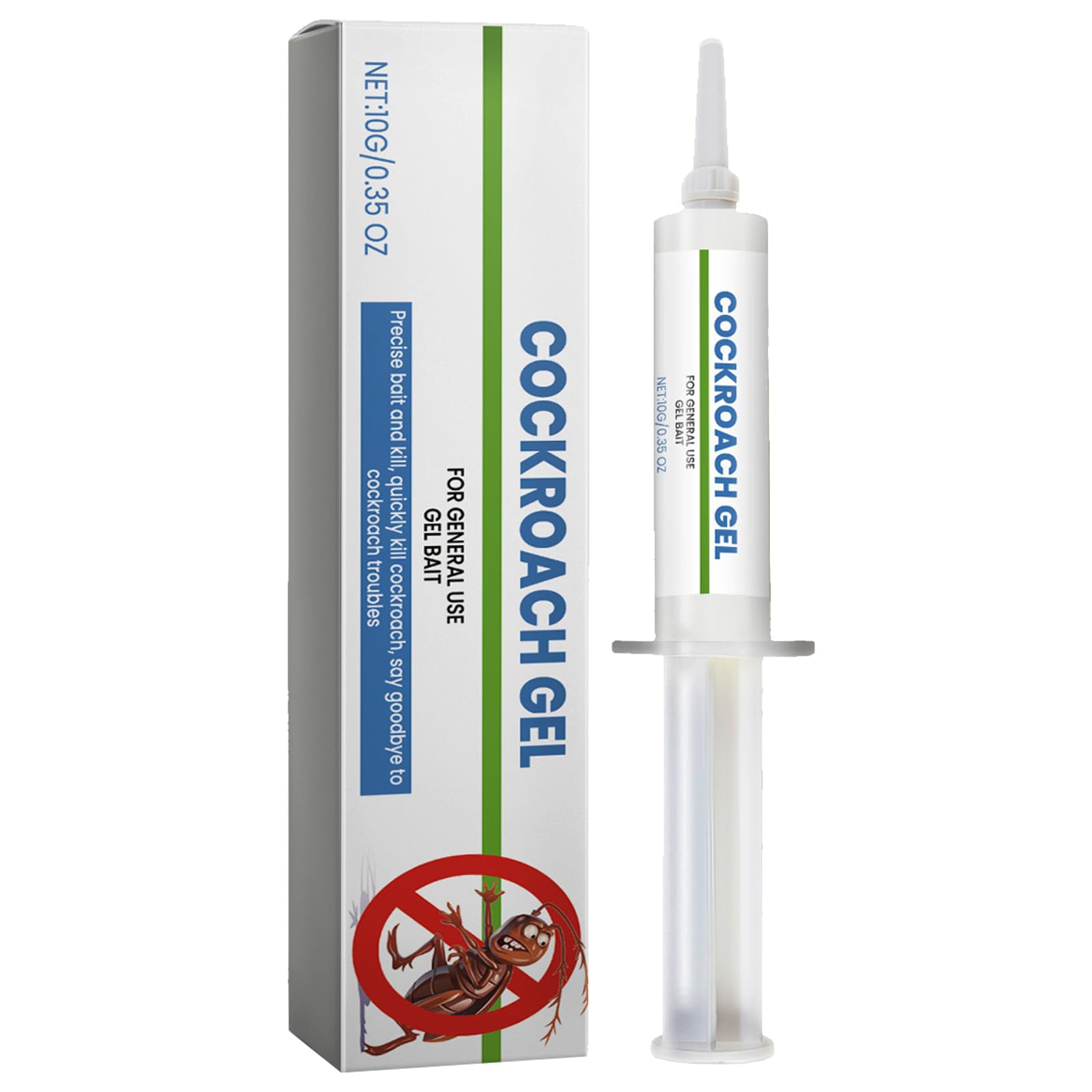Bait Smart Cockroach Trap,Cockroach Killer Gel,Eliminator,Powerful Gel Bait Eliminator for Toilet,Bedroom Kitchen,Roach Trap Master,10G