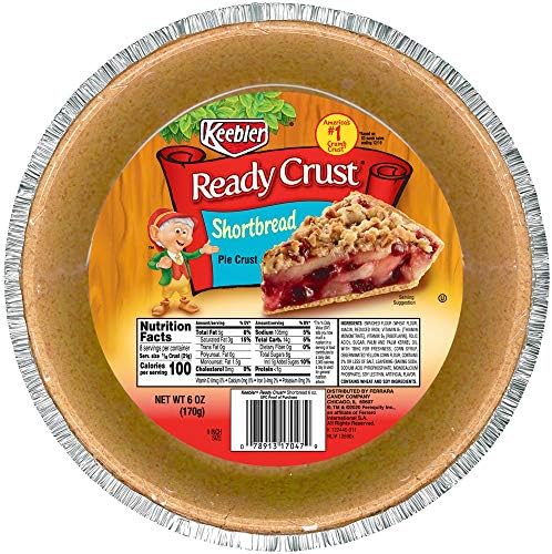 Keebler Ready Crust Pie Crust, Shortbread, No-Bake, Ready to Use, Bulk Size, 72 Oz, Pack of 12