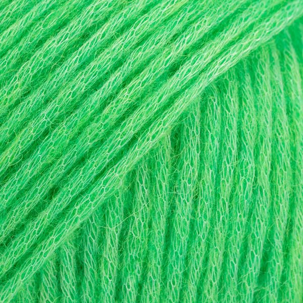 Pelote de laine d'alpaga et mérinos pour bébé – 4 taille M, peignée, Aran, Drops Air, 51 g, 150 m (43 vert perroquet)