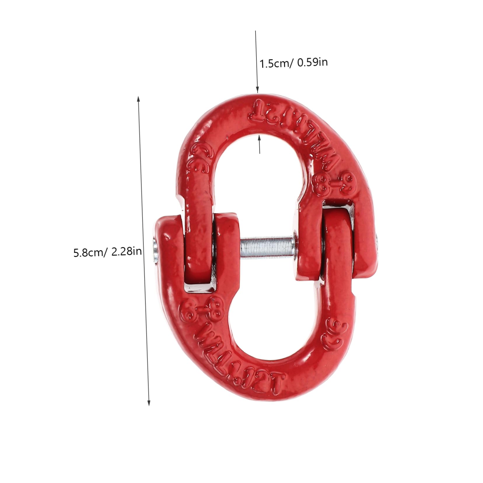 Unomor 1.2t Load Tow Chain Safety Chain Attachment Connector Steel Coupling Link for Trailer