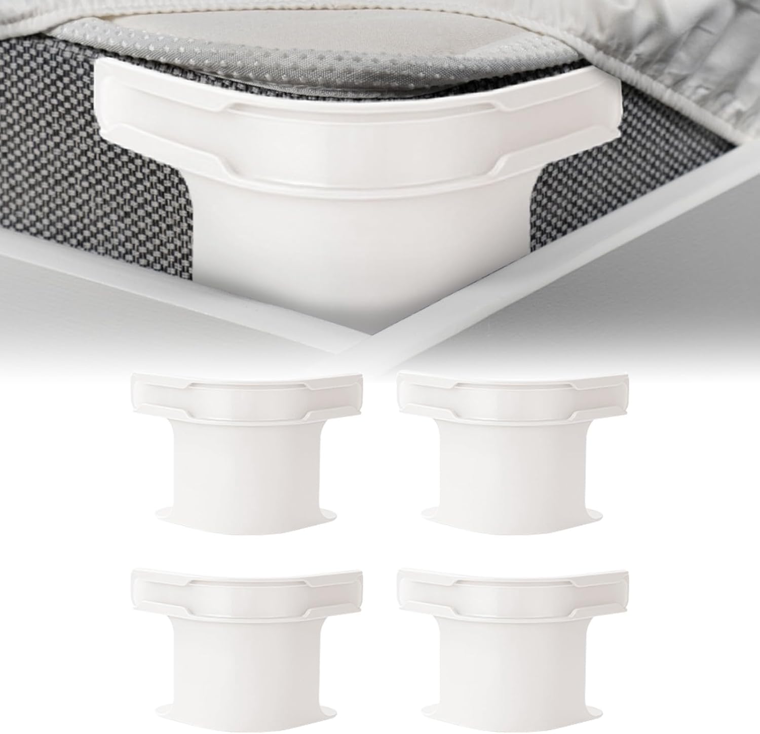 4 Supports de Draps - Attache Drap Housse avec Clips Robustes et Sangles Serrées, Conception Ergonomique et Durable pour une Fixation Sécurisée