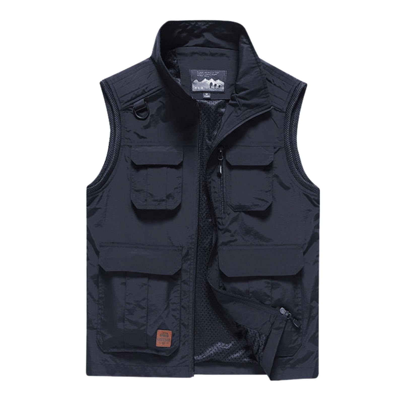 Wygwlg Gilet Da Uomo Ad Asciugatura Rapida Da Esterno, Gilet Da Lavoro Casual Da Uomo Da Lavoro All'Aperto Da Pesca Foto Da Viaggio Giacca Da Cargo, Gilet Da Campeggio Traspirante A Prova Di Acqua