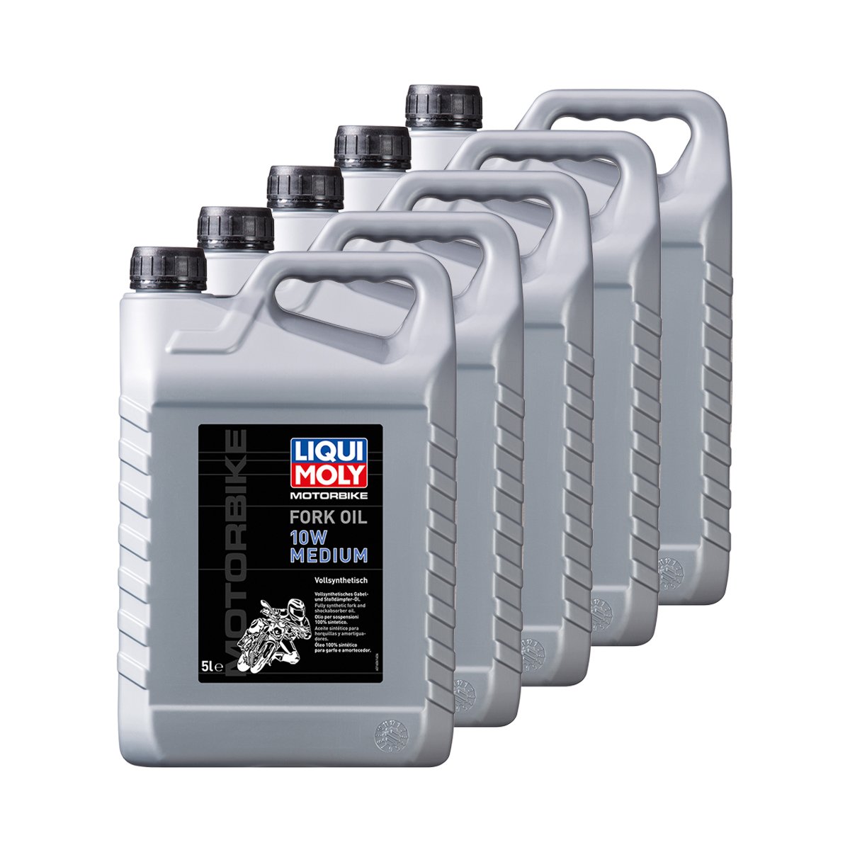 5 x Liqui Moly 1606 Motore Bike Fork Oil 10 W Medium / Moto Forcella (5L