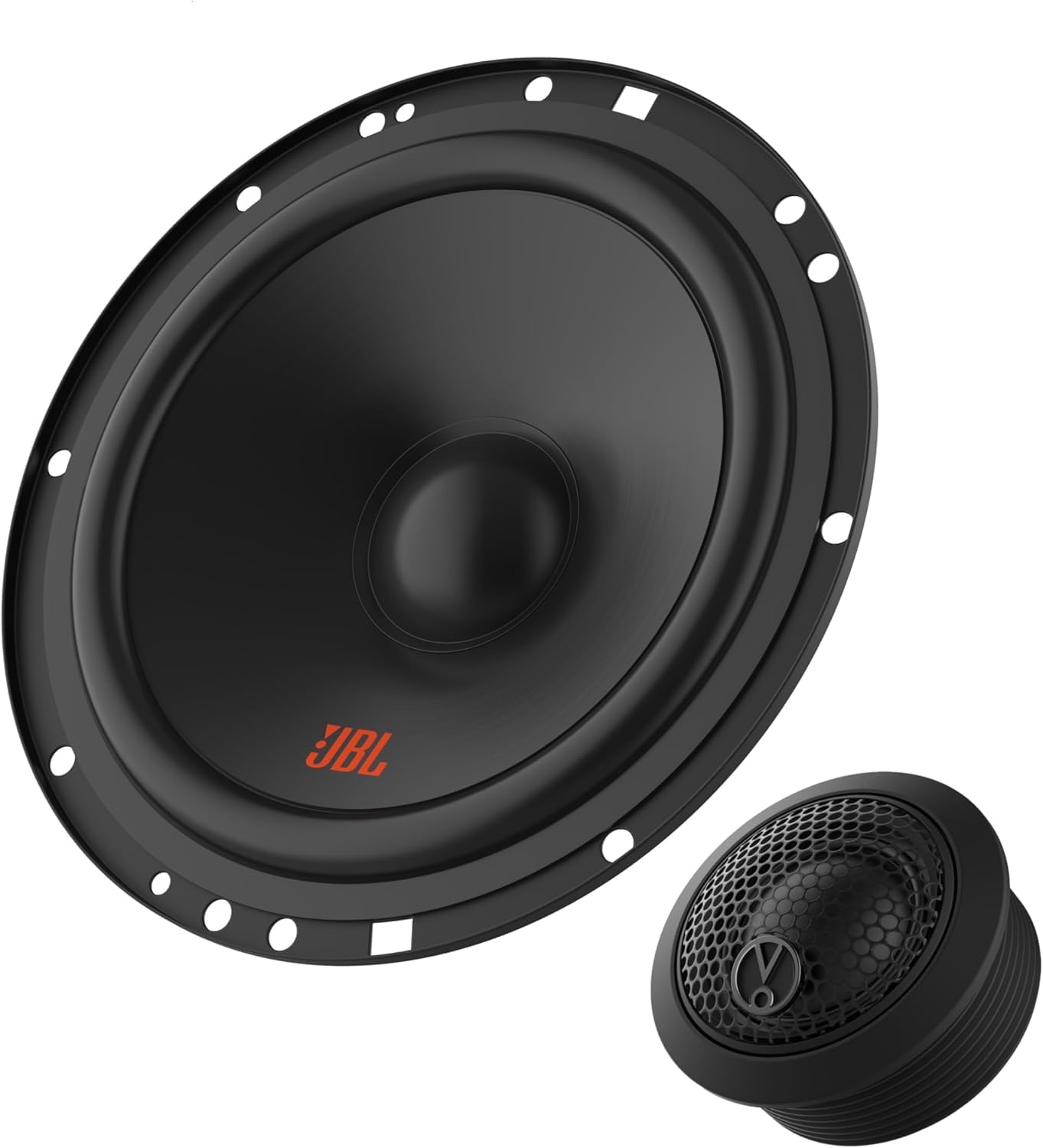 JBL Stage2 64CFS Gen2 2-Wege Komponentensystem 6,5 Zoll 45 W RMS, 270 W Peak, 4 Ω, 91 dB, Plus One™ Polypropylen-Woofer, PEI-Hochtöner, Slim-Design, Externe Frequenzweiche, einfache Installation