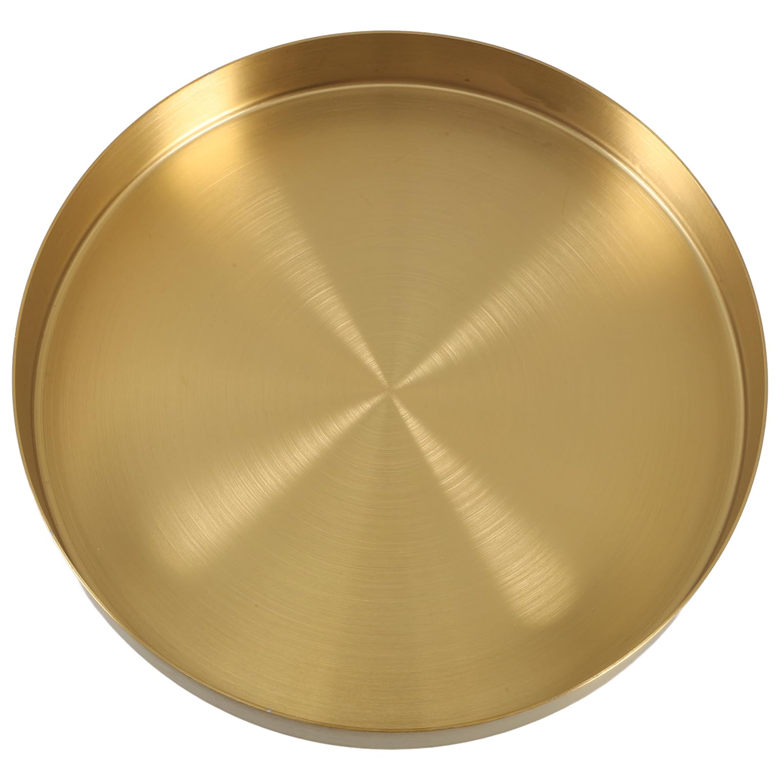 Bandeja redonda de metal para mesa de café, plato decorativo para servir, centro de mesa de granja, organizador de maquillaje, decoración de baño