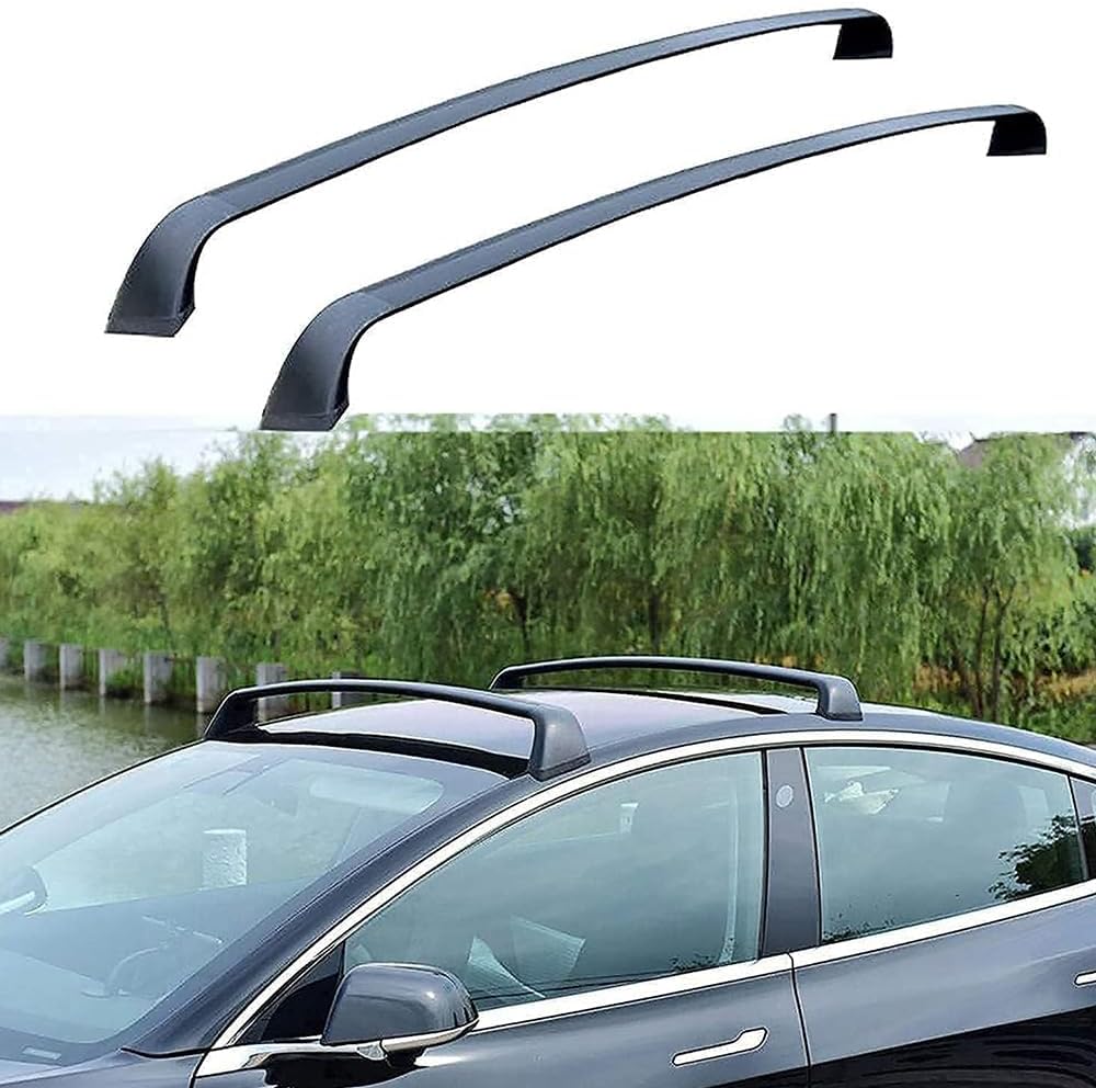 2 PCS Car Roof Rack Bars for Tesla Model 3 Car Rooftop Rails Cross Bars Aluminum Guard Rooftop Luggage Carrier Accessorypart