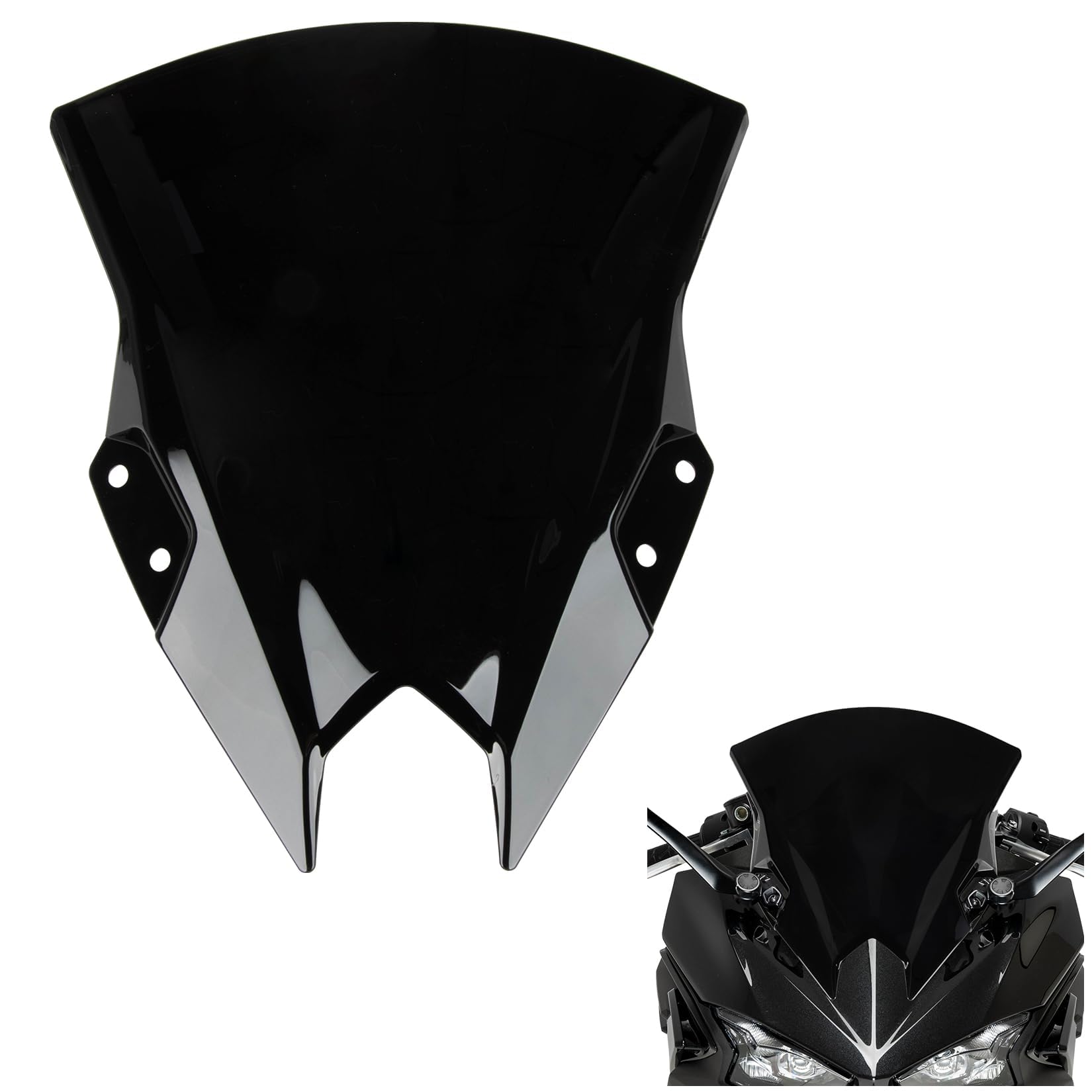 NOBANA WIND SCREEN ブラック 新品 ウィンドスクリーン Amazon.com: Windshield for NINJA500 SE 2024 2025 2026, PSLER