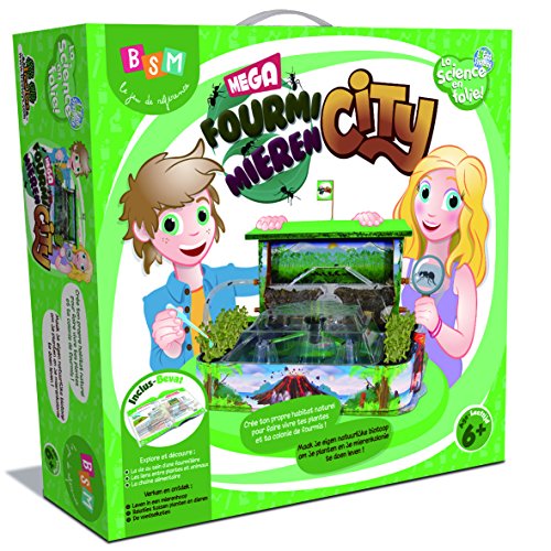 BSM - Méga Fourmi City - Jeu Scientifique - Fourmilière Naturel - Ferme à Fourmis - Kit de Fourmis domestiquest - Jeux ludique pour enfant - Formicarium...