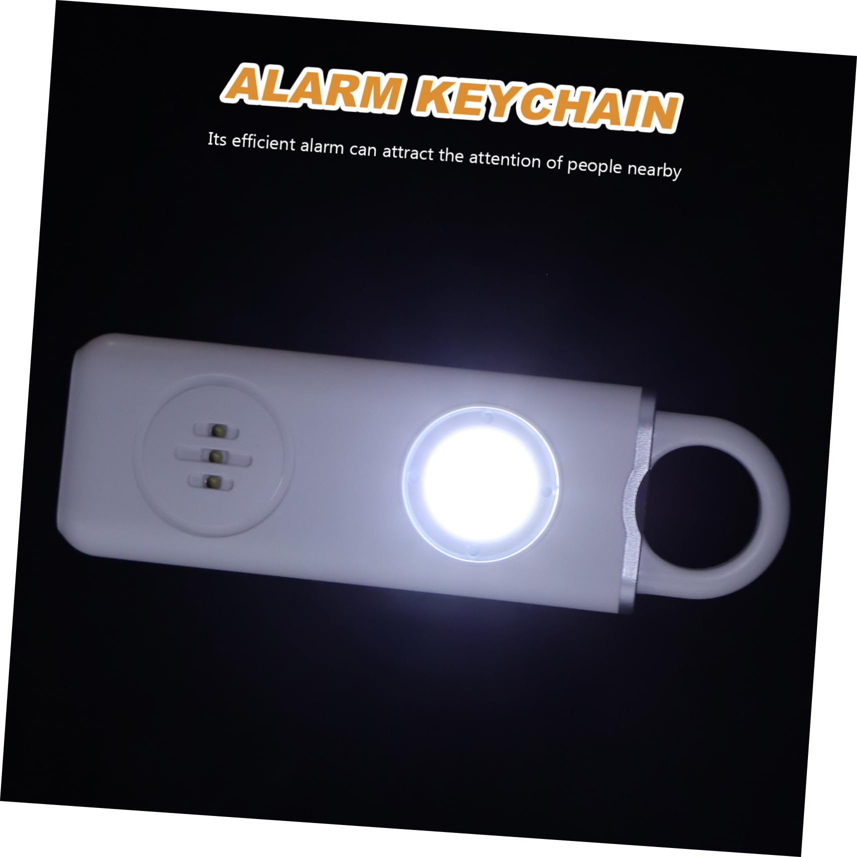 Homoyoyo allarme di sicurezza personale Carino portachiavi di sicurezza dispositivi di allarme per la sicurezza personale di allarme personale plastica bianca