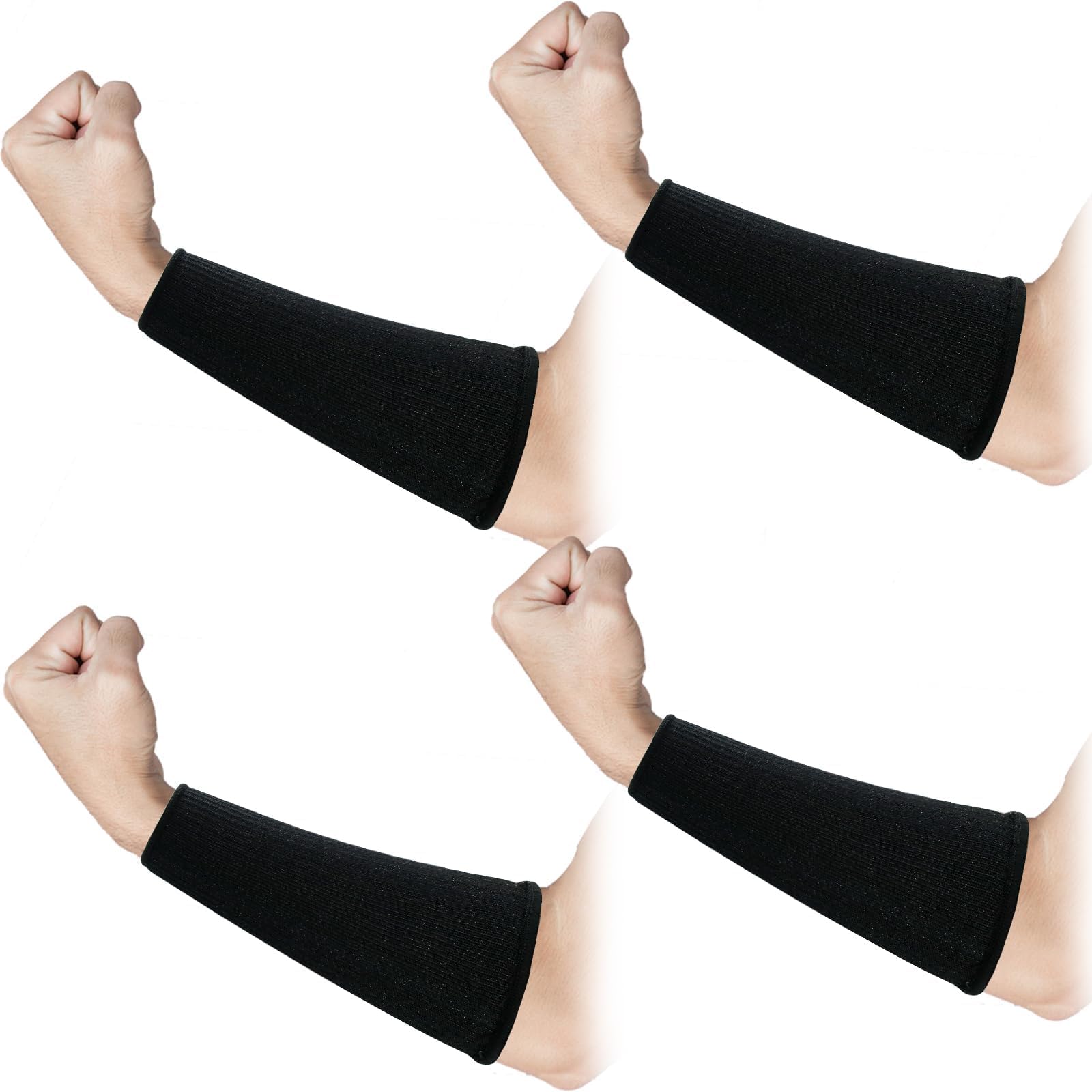 YOLLVKOT 2 Pairs Arm Protection Sleeves Cut Burn Resistant Sleeve Anti Abrasion Forearm Cover Protector for Men Thin Skin