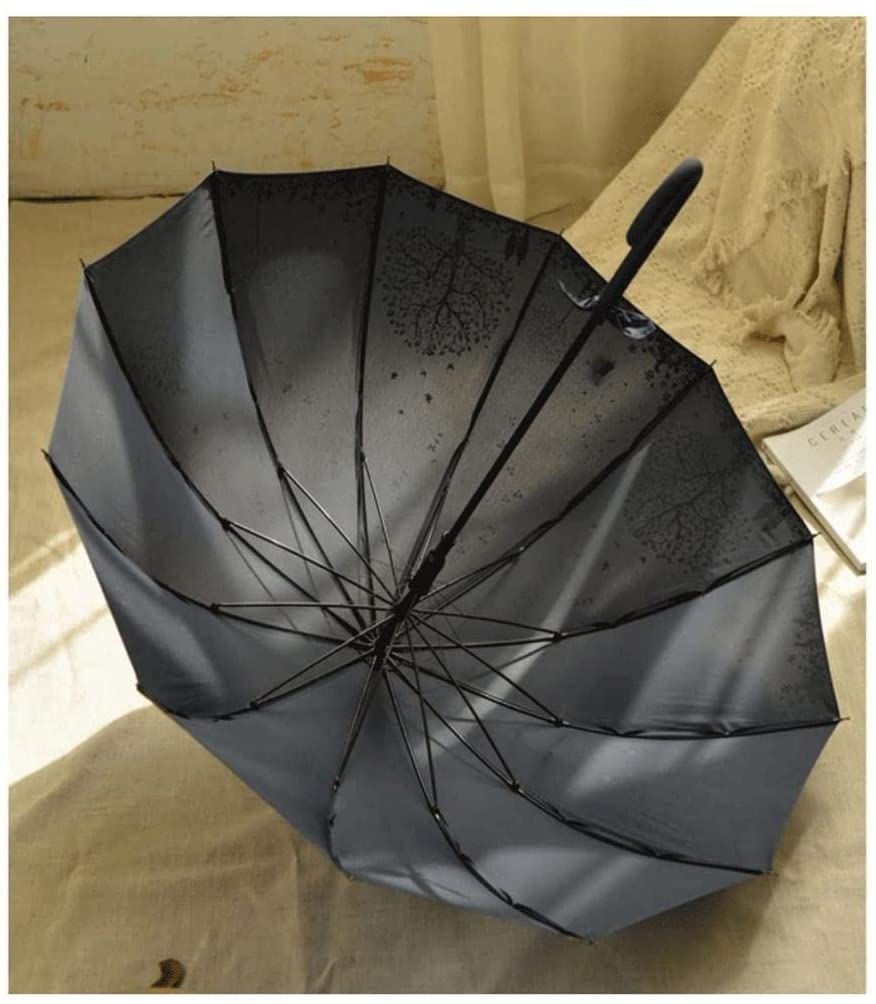 Parasol Damski 37-calowy parasol golfowy do podróży Duży parasol Wiatroszczelny Automatyczny Otwarty Parasol Deszczowy Parasolka Kobieca (Color : B, Size : 87cm)