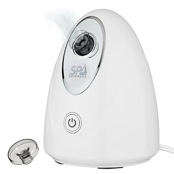 Spa Sciences CIRRA - Nano Ionic Facial Steamer | with UVC Sanitizing Protection, Aromatherapy Function, Detox Pores, and Boost Circulation - Includes an Essential Oil Basket