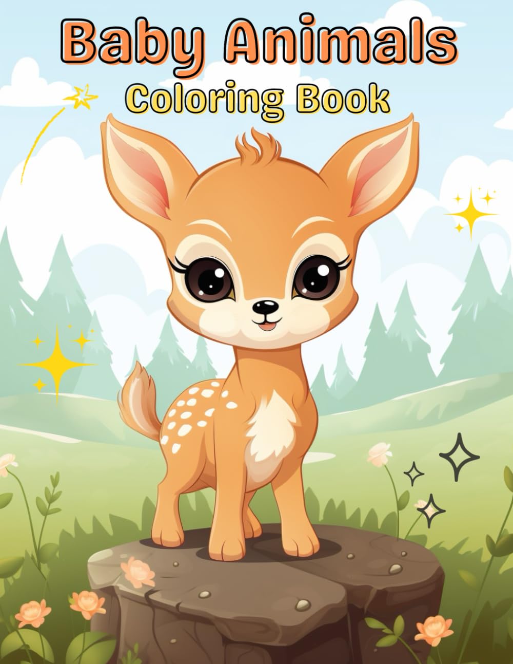 Baby Animals Coloring Book: Explore the Enchanting Forest with, Adorable Animals, Fun and Easy Coloring Pages for Kids